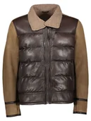 Kurtki męskie - Bugatti Skórzana kurtka w kolorze brązowo-jasnobrązowym - miniaturka - grafika 1