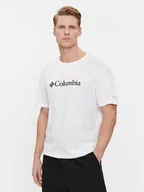 Koszulki męskie - Columbia T-Shirt Csc Basic Logo 1680053 Biały Regular Fit - miniaturka - grafika 1