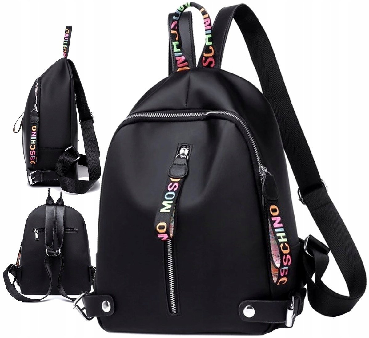 Plecak damski - Czarny - Stylowy i praktyczny - Szkolny - Modny - Wodoodporny - Miejski