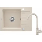 Zlewozmywaki - Deante Zlewozmywak granitowy z baterią 1-komorowy z ociekaczem Zorba ZQZA511A - miniaturka - grafika 1