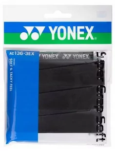 Owijki Wierzchnie Yonex Super Grap Soft 3P Czarne - Tenis ziemny - miniaturka - grafika 1