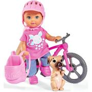 Lalki dla dziewczynek - Simba Toys Evi na rowerze górskim. Evi Love - miniaturka - grafika 1