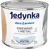 Emalie - Farba akrylowa Jedynka Deco&Protect Drewno i Metal Satynowy Połysk Niebieski Jasny 0,2L - miniaturka - grafika 1