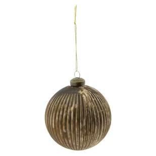 CLAYRE & EEF CLAYRE &amp EEF Bombka choinkowa brązowa postarzana 6GL2294B - Bombki - miniaturka - grafika 1