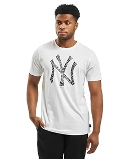 Koszulki męskie - New Era Mlb Print Infill Tee Neyyan koszulka męska z krótkim rękawem, biała, XS 12369838 - grafika 1