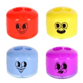 Temperówki - Temperówka do szkoły dla dzieci Strigo na dwie grubości ołówków i kredek Emotka - miniaturka - grafika 1