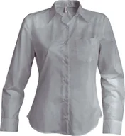 Bluzki damskie - Kariban Bluzka damska Jessica długi rękaw K549 Srebrny 4XL - miniaturka - grafika 1
