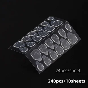 TEMU 240szt. Wodoodporne Samoprzylepne Tablice do Paznokci - Mocne, Dwustronne Naklejki Klejące do Sztucznych Tipsów & Prasowania, Bezzapachowe, - Ozdoby do paznokci - miniaturka - grafika 1