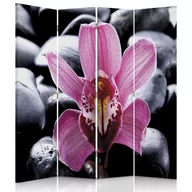 Parawany - Parawan dwustronny obrotowy FEEBY, Zen Kwiat różowy 145x170 - miniaturka - grafika 1
