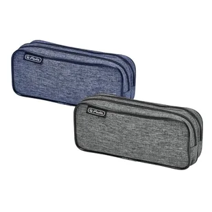 Herlitz Piórnik Szkolny kosmetyczka Zamek błyskawiczny Saszetka Etui Organizer na Długopisy Pióra Kredki Akcesoria Wytrzymały Solidny Dzieci Młodzież Knitted Fabric - Etui na długopisy i pióra - miniaturka - grafika 1