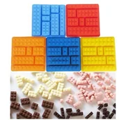 Formy do ciast - FOREMKA FORMA SILIKONOWA jak KLOCKI 7 klocków - miniaturka - grafika 1