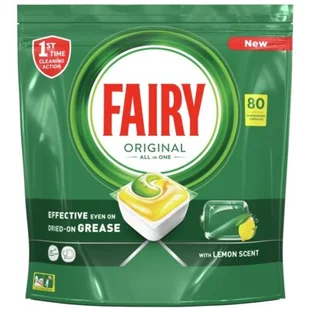 Fairy Tabletki do zmywarek All In One Lemon 80 szt - Środki do zmywarek - miniaturka - grafika 1