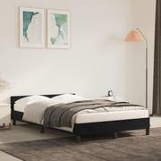 Inne meble do sypialni - Lumarko Rama łóżka z zagłówkiem, czarna, 120x200 cm, aksamitna - miniaturka - grafika 1