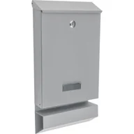 Skrzynki na listy - Skrzynka na listy FLAVIO A4 z tuba jasny szary - miniaturka - grafika 1