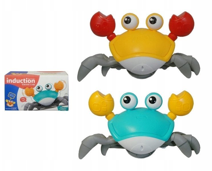 Zabawka dla malucha krab biegający z dźwiękami i światłem