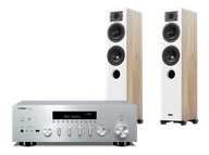 Zestawy stereo - Yamaha R-N600A (srebrny) + Diva 5 (dąb) - miniaturka - grafika 1