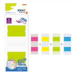 Stickn Zakładki do archiwizacji dwustronne 51x72 mm 4 kol. 26093 blk3148244 - Zakładki indeksujące - miniaturka - grafika 1