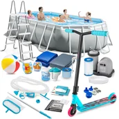Baseny ogrodowe - Basen ogrodowy, stelażowy + hulajnoga, Intex 26796, zestaw 22w1, 503x274 cm - miniaturka - grafika 1