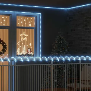 vidaXL Lina świetlna z 1200 diodami LED Zimna biel 50 m PVC - Oświetlenie świąteczne - miniaturka - grafika 1