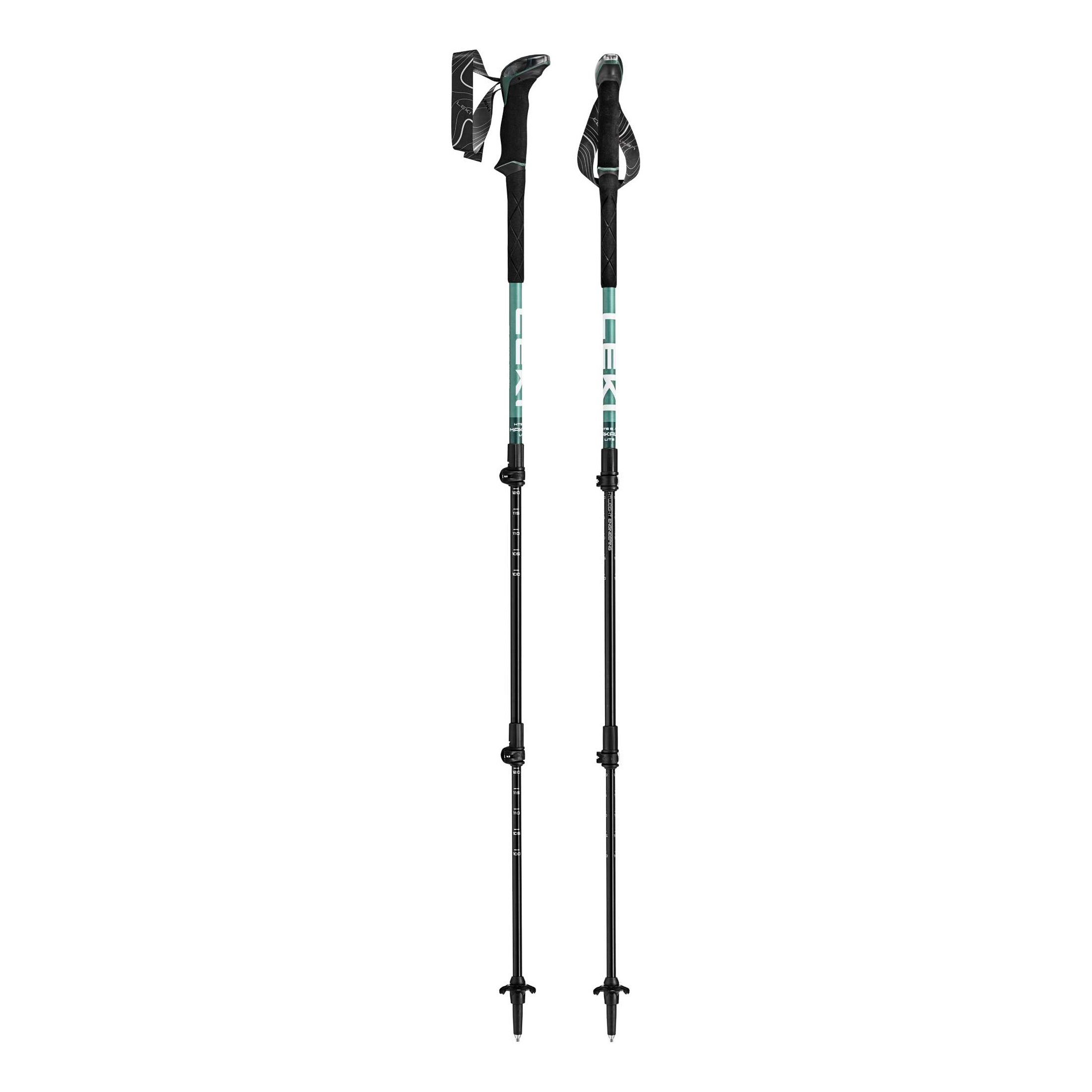 Kijki trekkingowe Leki Makalu Lite, malachite green-dark malachite green-white, 100 - 135 cm
