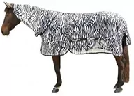 Akcesoria do hodowli zwierząt - Kerbl RugBe Zebra koc na muchy i wypryski z częścią na szyi, 155 - miniaturka - grafika 1