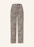Spodnie damskie - Ichi Spodnie Marlena Ihkate Print schwarz - ICHI - miniaturka - grafika 1