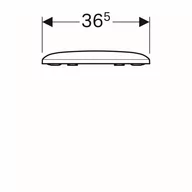 Deski sedesowe - Geberit Ceramika iCon Square Deska sedesowa wolnoopadająca Duroplast biała 571910000 - miniaturka - grafika 1