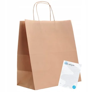 TORBY papierowe a3 BRĄZOWE 30x17x34 Torba EKO zakupy pakowanie sklep 175szt - Akcesoria do pakowania - miniaturka - grafika 1