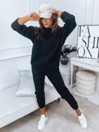 Dresy damskie - Komplet damski dresowy ARIELLA PREMIUM czarny Dstreet AY0731-XL - miniaturka - grafika 1