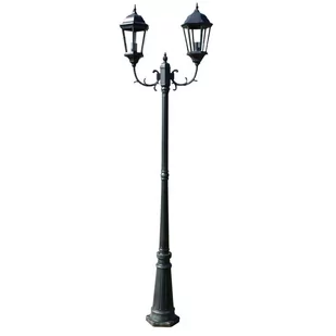 vidaXL Lampa ogrodowa, stojąca 230 cm ciemnozielona/czarna - Lampy ogrodowe - miniaturka - grafika 1
