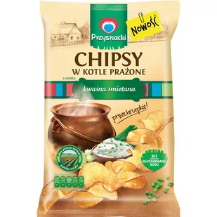 Przysnacki PRZYSNACKI CHIPSY W KOTLE PRAŻONE O SMAKU KWAŚNEJ ŚMIATANY 125G zakupy dla domu i biura! 28170066 - Inne przekąski suche - miniaturka - grafika 1