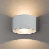 Lampy ogrodowe - Nowodvorski Kinkiet LAMPA elewacyjna ELLIPSES LED 8140 metalowa OPRAWA ścienna LED 10W 3000K łazienkowa IP54 biała 8140 - miniaturka - grafika 1