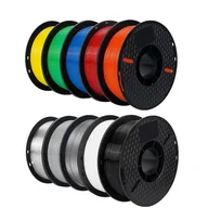 Filamenty i akcesoria do drukarek 3D - filament do drukarek 3D, 10 kg filamentu PLA, mieszane kolory i materiały, drewno - miniaturka - grafika 1