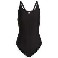 Stroje kąpielowe - Kostium kąpielowy damski adidas Mid 3-Stripes czarny HA5993 40 - miniaturka - grafika 1