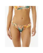 Stroje kąpielowe - Majtki kąpielowe RIP CURL Brazilian Soul Revo Cheeky zielono żółty S - Rip Curl - miniaturka - grafika 1