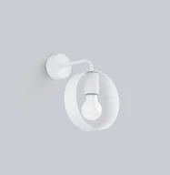 Lampy ścienne - Niecodzienny biały kinkiet z odsłoniętą żarówką SL.1134 z serii TITRAN - miniaturka - grafika 1