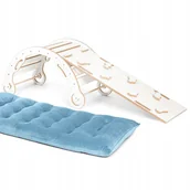 Skoczki dla dzieci - XXL: Bujak Drewniany Montessori Ścianka-Zjeżdżalnia-Poduszka Dla Dzieci PL - miniaturka - grafika 1