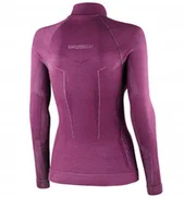 Bluzy damskie - LS1609W Bluza damska z kr�tkim ekspresem EXTREME MERINO fuksjowy S - miniaturka - grafika 1