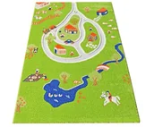 Dywany dla dzieci - IVI Carpets Carpets, Dywan dziecięcy, 3D, Wioska, Zielony, 100x150 cm - miniaturka - grafika 1