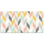 Podkładki na biurko - Podkładka na całe biurko Pastelowa geometryczna jodełka 120x60 cm - miniaturka - grafika 1