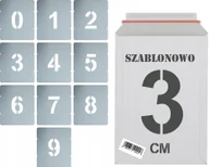 Zestawy piśmiennicze - Szablony malarskie wielorazowe Cyfry 3cm zestaw 10szt. - miniaturka - grafika 1