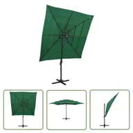 Parasole ogrodowe - The Living Store 4-poziomowy parasol na aluminiowym słupku - zielony - 250x250 cm - Parasol Ogrodowy - miniaturka - grafika 1