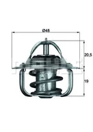 Termostaty - Termostat, płyn chłodzący Mahle TX 5 83D - miniaturka - grafika 1