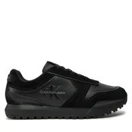 Sneakersy męskie - Sneakersy Calvin Klein Jeans Toothy Runner Irregular Lines YM0YM00624 Czarny - miniaturka - grafika 1