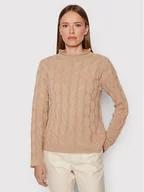 Swetry damskie - United Colors Of Benetton Sweter 1335D2467 Brązowy Regular Fit - miniaturka - grafika 1