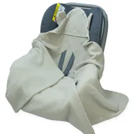 Otulacze - OTULACZ DO FOTELIKA NOSIDEŁKA MUŚLINOWY Z KAPTURKIEM KOCYK Kerstin - miniaturka - grafika 1