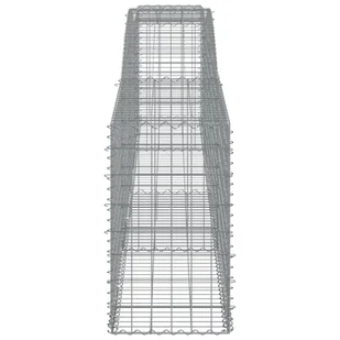 Łukowaty kosz gabionowy, 400x50x80/100 cm, galwanizowane żelazo - Ogrodzenia - miniaturka - grafika 5