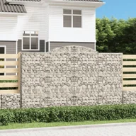 Pozostałe narzędzia ogrodowe - vidaXL Kosze gabionowe, 9 szt, 300x30x180/200 cm, galwanizowane żelazo - miniaturka - grafika 1