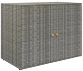 Skrzynie ogrodowe - Szara Szafka Balkonowa Ogrodowa Z Polirattanu G2-R74 - miniaturka - grafika 1