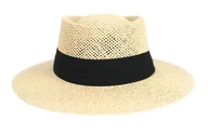 Czapki męskie - Kapelusz Damski Męski Plażowy Słomkowy Klasyczny Boater Regulowany Handmade - miniaturka - grafika 1